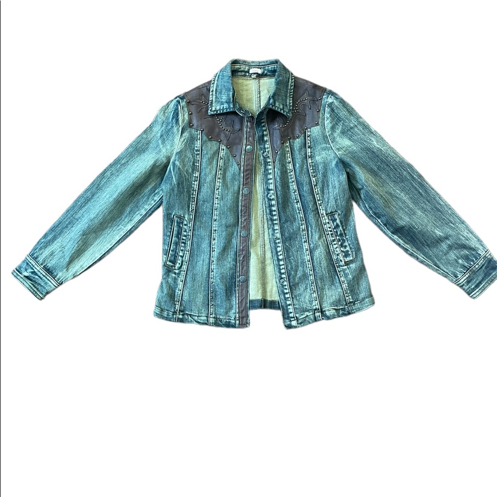 Reba Denim and leather Jacket size Medium.